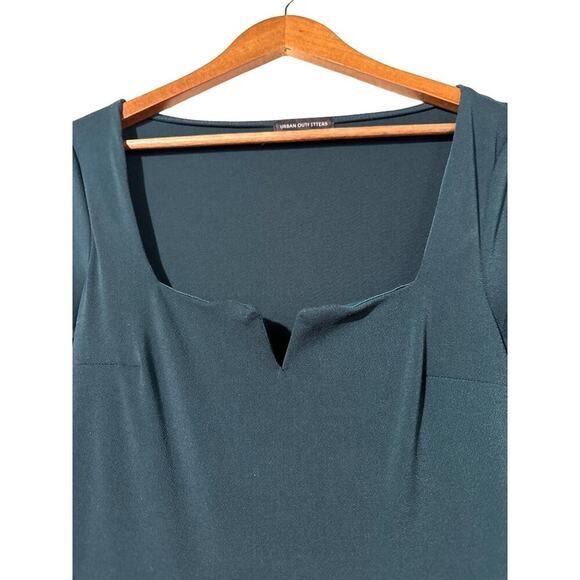 Urban Outfitters Dark Green Vicki VWire Small Wide Leg Stretch Jumpsuit Small - Picture 6 of 10